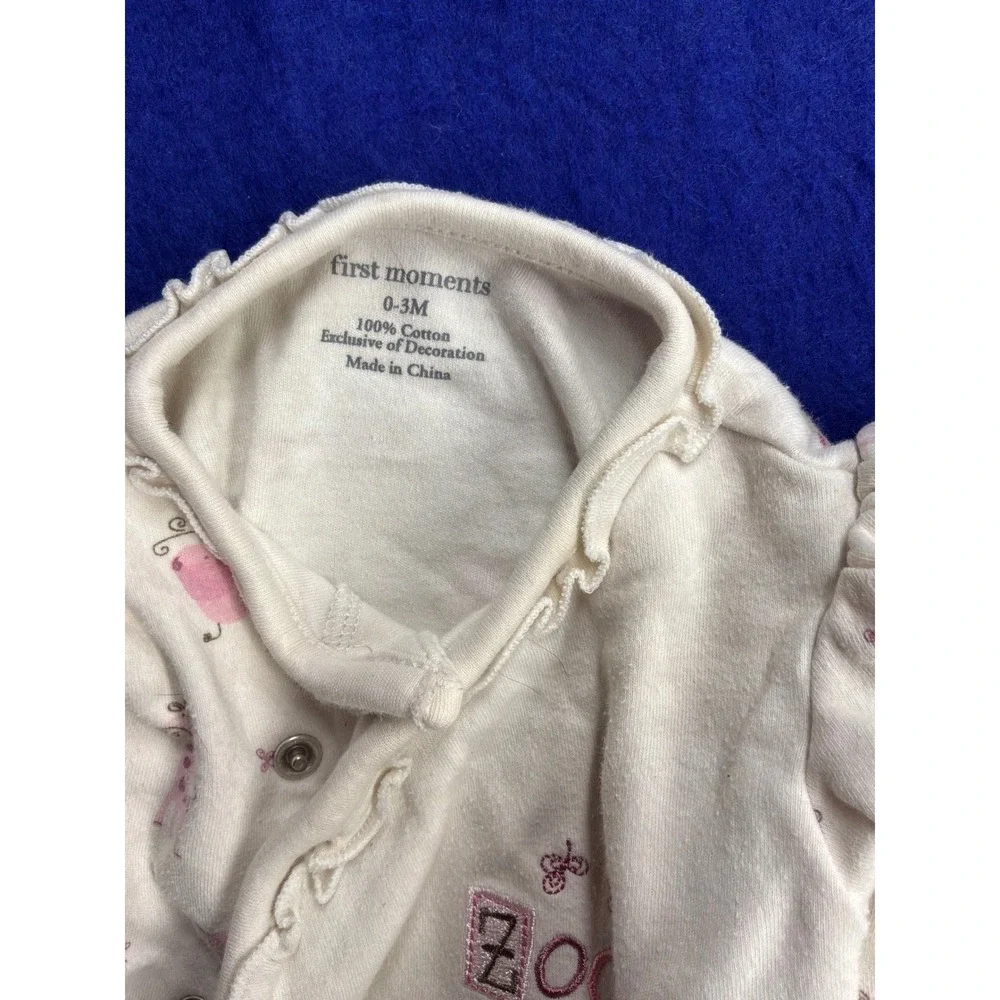 Cottagecore Baby Girl Carter's Gerber Pajamas Lot 0-3M Multicolor